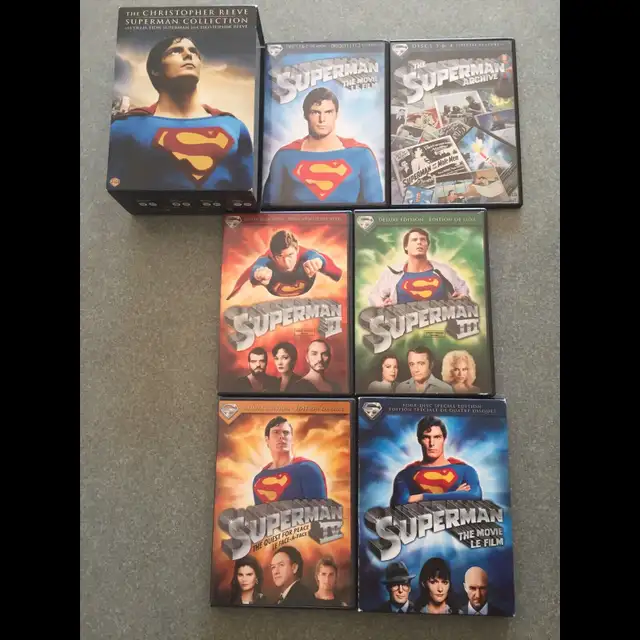 The Christopher Reeve Superman Collection 8 disc DVD set EUC 63347537378305124