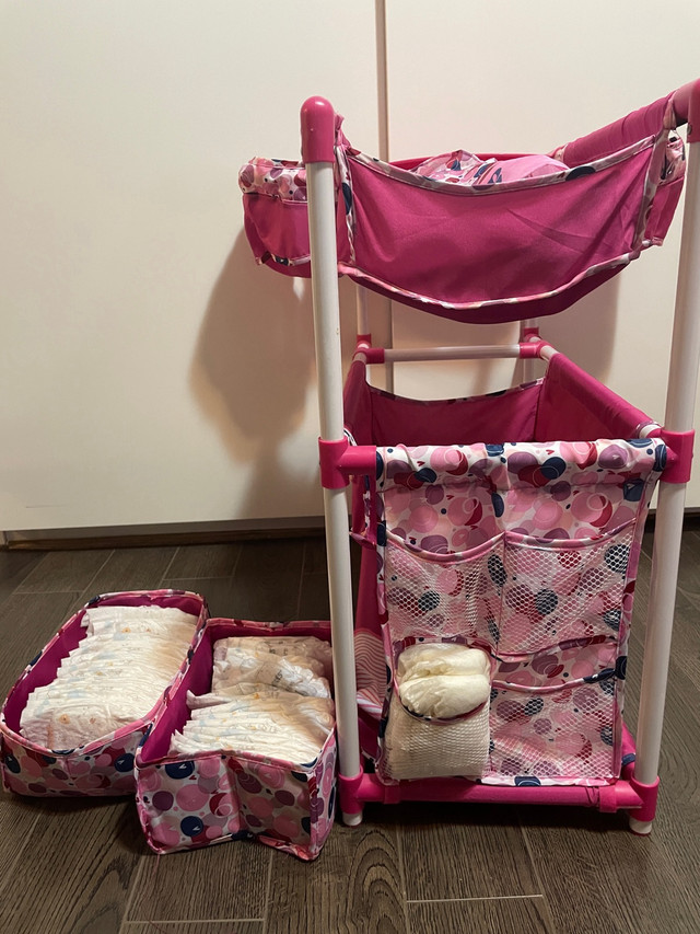 Doll Crib, high chair/table and changing station in Toys & Games in Markham / York Region - Image 2