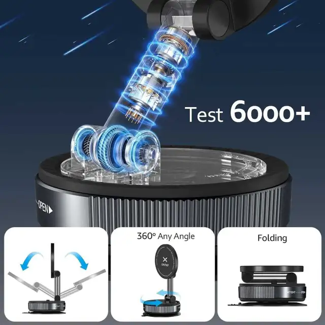 Vacuum Magnetic Phone Holder for Car 360 Adjustable 96LBS Ult in General Electronics in Oakville / Halton Region - Image 5