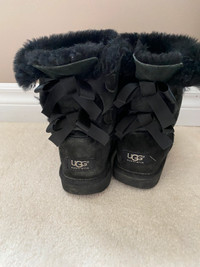 Black Uggs with Double Bows (Size 3)