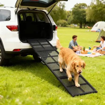 75"L, Folding & Portable Dog Car Ramp, View more