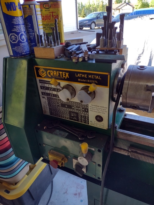Craftex metal lathe 10 in x 18 in 3/4 hp w/stand 2000 Power Tools