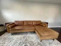 Structube Leather Sectional
