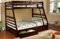 07-007 Single over Double Wooden Bunk bed With Two Drawer