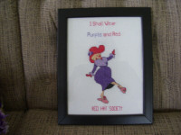 Red Hat Society Cross Stitch Picture