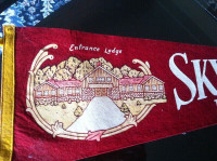 Vintage Skyline Caverns Virginia Felt Pennant