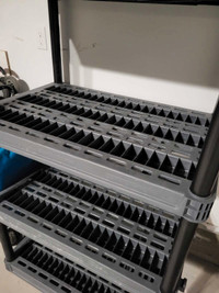 Heavy duty rack with 4 or 5 shelves.