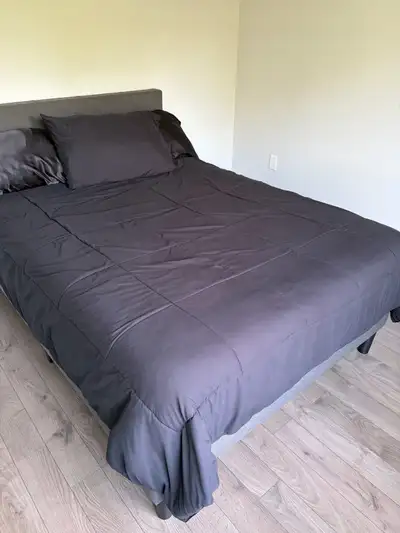 Full size bed with memory foam mattress, View more