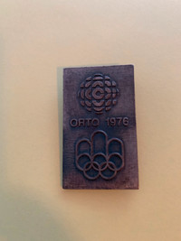 ORTO Radio & Television pin from 1976 Montreal Olympics.