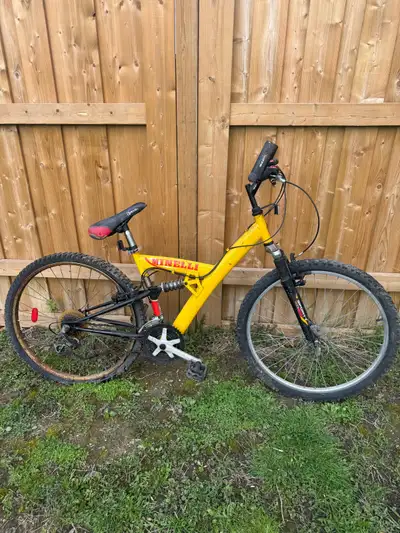 $40 for 26” bicycle, front wheel is excellent but back wheel need a tube and it need to be repair! T...