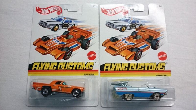 HOT WHEELS FLYING CUSTOMS 2 CARS SET 57 T-BIRD, AMPHICAR MINT!! in Arts & Collectibles in Mississauga / Peel Region