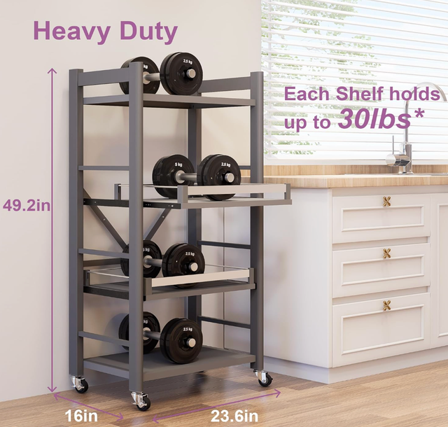 4-Tier Pull Out Bakers Rack for Kitchen Stand with Storage in Kitchen & Dining Wares in Edmonton - Image 5