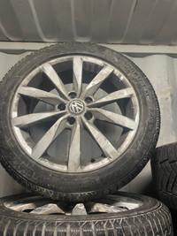 17" OEM VW GTI wheels 205-50-17 continental Viking winters  