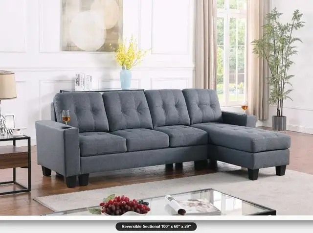 Gray sofa, new, sectional 4-seater632349375022091214