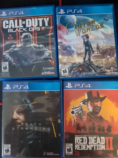 Call of duty black ops 3 The outer worlds Death stranding Red dead redemption 2