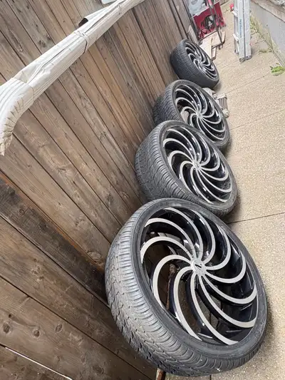 FOR SALE: 22" Elure ELR047 Wheels & Nexen Roadian Tires (Set of 4) Upgrade your ride’s look today! S...