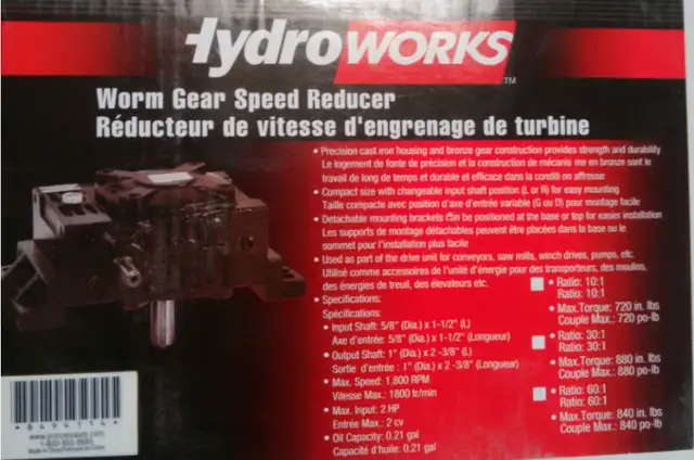HydroWorks Worm Gear Speed Reducers