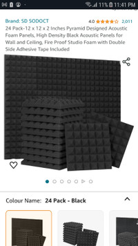 Acoustic foam panels - pyramid recording studio wedge tiles $25
