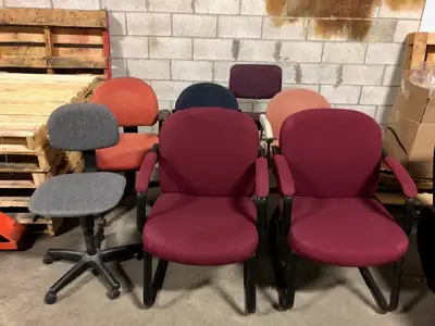 FREE - Assorted Style and Color Office Chairs, View more