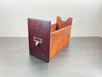 Vintage Hardwood Stackable Desk Drawer, Letter Trays, Refinished