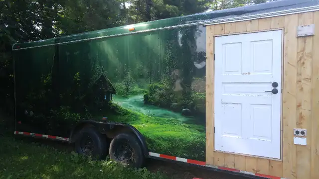 24' Tiny Home TRAILER OffGrid INSULATED Woodstove Propane Solar in Fishing, Camping & Outdoors in Oakville / Halton Region - Image 3