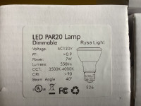 BRAND NEW LED PAR20 dimmable lamp bulbs (Rysa Light) x 10