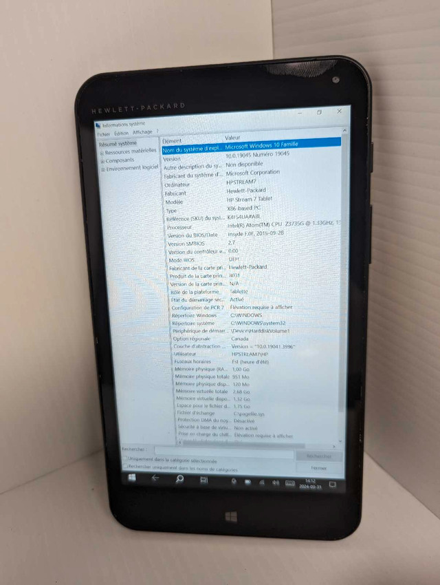 Tablette HP Stream 7 dans iPad et tablettes  à Saint-Hyacinthe - Image 4