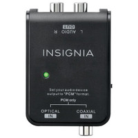Insignia: Optical/Coaxial Digital-to-Analog Converter - Black