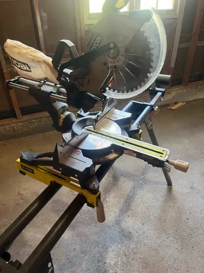 This Ryobi miter saw is a great tool for making accurate cuts in wood and other materials. It comes...