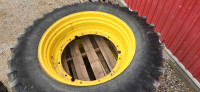 John Deere tractor tires on rims