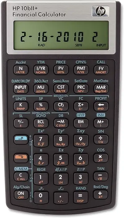 ** IF THE AD IS UP, IT IS AVAILABLE. NO NEED TO ASK ** HP 10bII+ Financial Calculator with sleeve. I...
