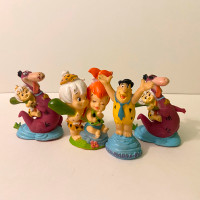 Vintage 1993 Lot of 4 Flintstones Soft Rubber Toys Fred Pebbles