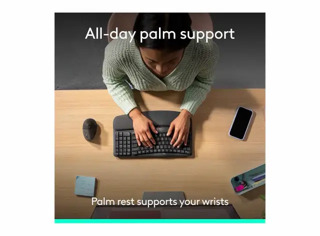 Logitech Wave Keys Wireless Ergonomic Keyboard490430161685719043