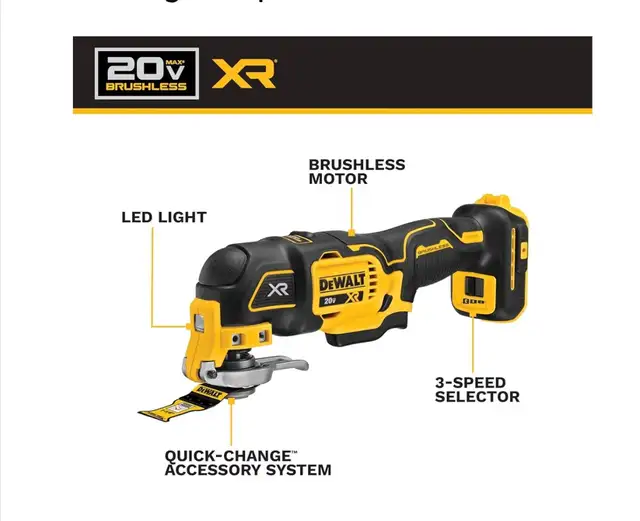 DEWALT 20V MAX XR Oscillating Multi-Tool Kit in Power Tools in Markham / York Region - Image 9