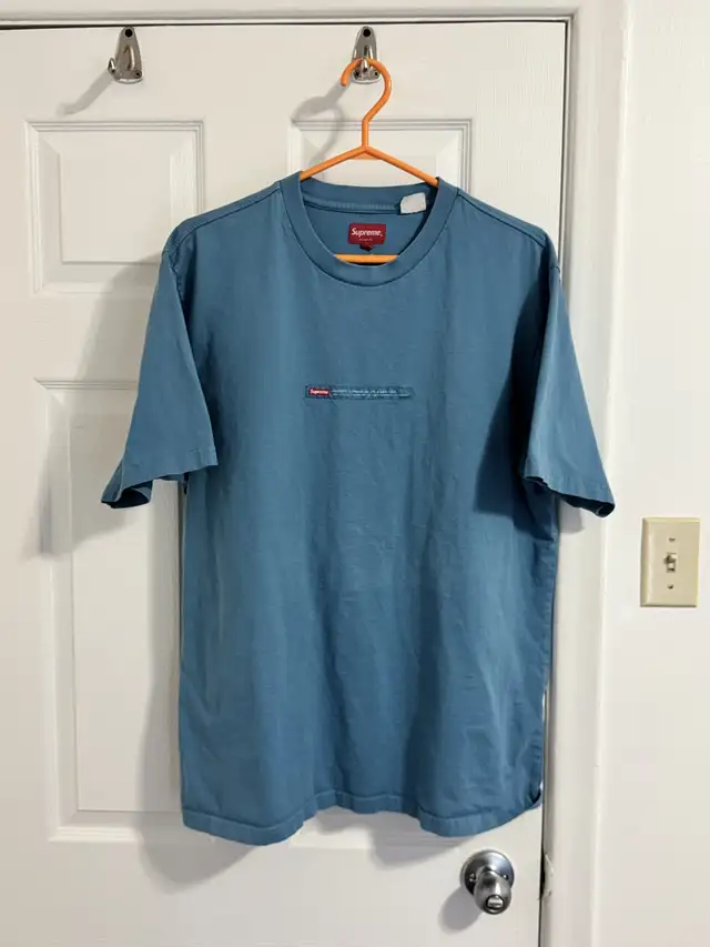 Supreme Property Label Short Sleeve Top ‘Light Slate’ (XL mens) in Men's in City of Toronto - Image 2