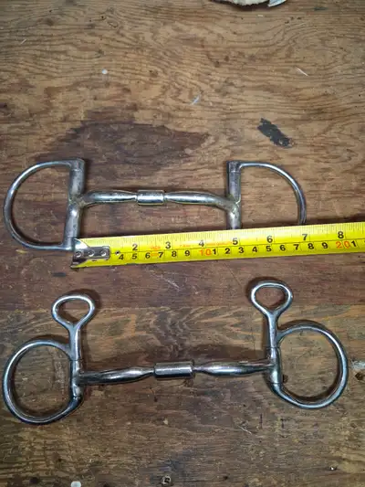 Myler boucher 13B 5 inch $100 Sloted Uxeter Kimberwick with chain 5inch $20 Myler D Ring 4.5 inch $1...