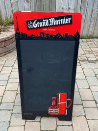 SOLD-GRAND MARNIER A-FRAME ADVERTISING CHALK BOARD 