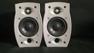 I no longer use them so they are for sale now: a pair of Athena Micra Satellite Spekers. They work p...