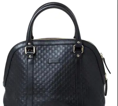 AUTHENTIC- Gucci Microguccissima Leather Dome Satchel bag, View more