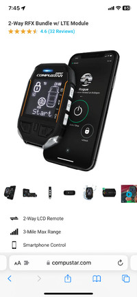 Compustar Pro T12 2-way car alarm w/ remote start