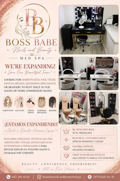 ✨ LUXURY SALON SPACE FOR RENT ✨ Step into a modern, elegant beauty space designed for professionals...