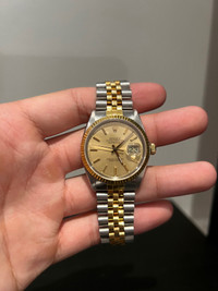 Rolex Datejust Two Tone 36mm Champagne Dial