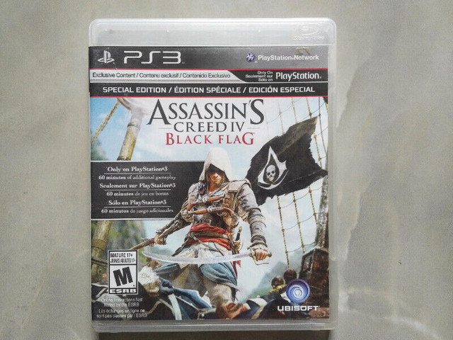 Assassins Creed IV Black Flag for PS3 in Sony Playstation 3 in Markham / York Region