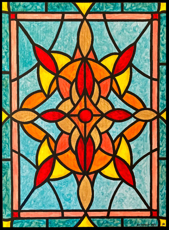 Painting - Stained Glass 3 in Arts & Collectibles in Windsor Region