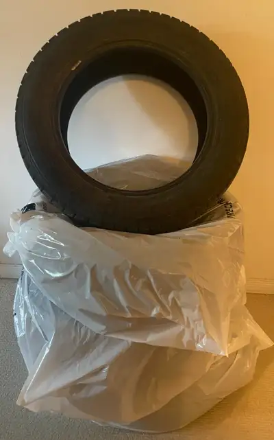 There are 4 used Dunlop tires (only tires). The size of the tires 215/60/17 96T. The tread of the ti...