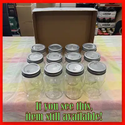 Wonderful Set of 1 Dozen Vintage Gem Canning Jars!, View more