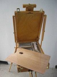 Artist French Easel Box Beechwood with METAL DIVIDER & Palette