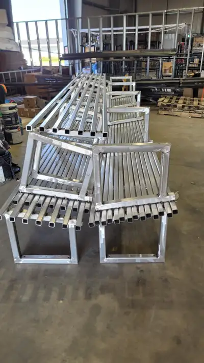 METAL CUSTOM FABRICATION WELDING POWDER COATING MEZZANINE, STAIRCASE, BEAMS, COLUMNS, LIGHT POSTS, W...