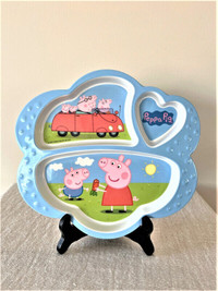 PEPPA PIG PLASTIC DIVIDED KIDS MEAL TRAY-2017-USED-