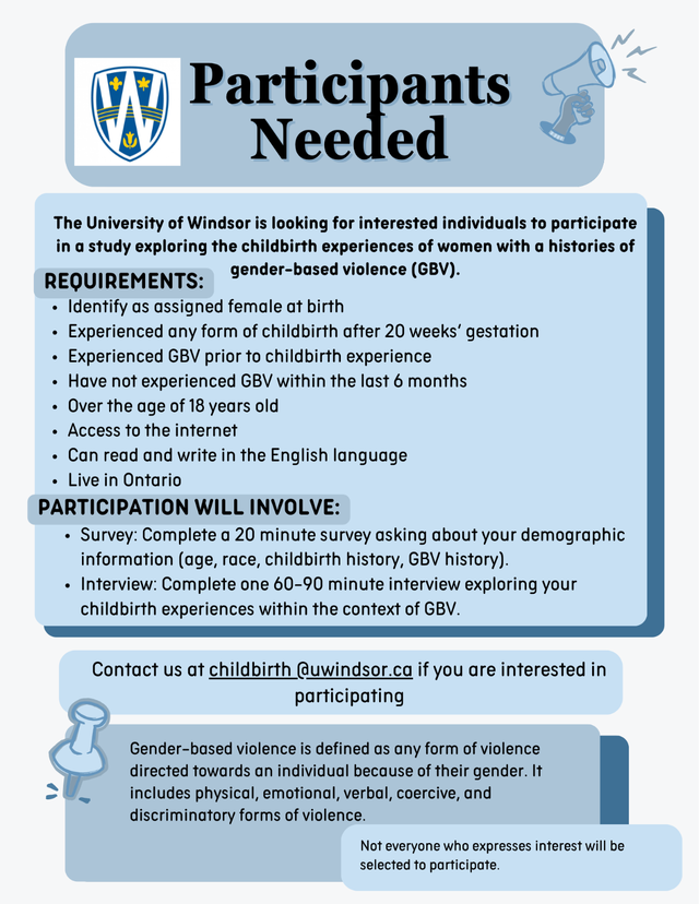 Participants Needed for Gender-Based Violence Research